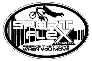 SPORT FLEX TECHNOLOGY FABRICS THAT MOVE WHEN YOU MOVE logo
