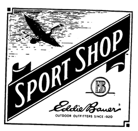 SPORT SHOP EB EDDIE BAUER OUTDOOR OUTFITTERS SINCE 1920 logo