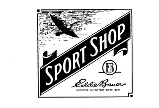 SPORT SHOP EB EDDIE BAUER OUTDOOR OUTFITTERS SINCE 1920 logo
