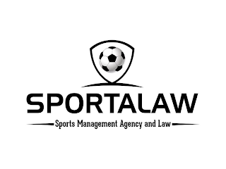 SPORTALAW SPORTS MANAGEMENT AGENCY AND LAW logo