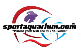 SPORTAQUARIUM.COM "WHERE YOUR FISH ARE IN THE GAME" logo