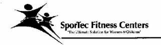 SPORTEC FITNESS CENTERS "THE ULTIMATE SOLUTION FOR WOMEN & CHILDREN" logo