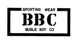 SPORTING WEAR BBC BUGLE BOY CO logo