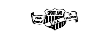SPORTLAND FROM SANDLOT TO STADIUM USA logo