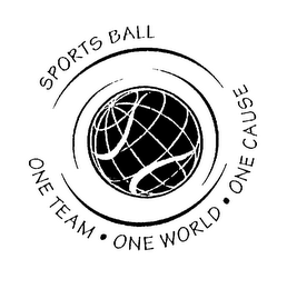 SPORTS BALL ONE TEAM ONE WORLD ONE CAUSE logo