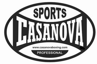 SPORTS CASANOVA WWW.CASANOVABOXING.COM PROFESSIONAL logo