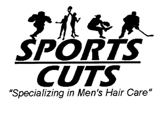 SPORTS CUTS SPECIALIZING IN MENS HAIR CARE logo