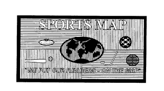SPORTS MAP "WE PUT OUR READERS - ON THE MAP" logo