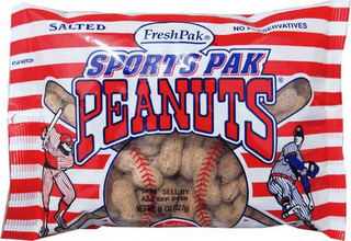 SPORTS PAK PEANUTS FRESHPAK SALTED NO PRESERVATIVES logo