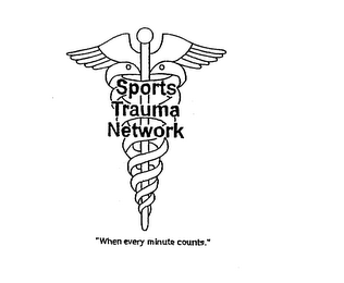 SPORTS TRAUMA NETWORK "WHEN EVERY MINUTE COUNTS." logo