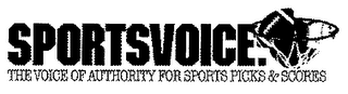 SPORTS VOICE THE VOICE OF AUTHORITY FOR SPORTS PICKS & SCORES logo