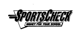 SPORTSCHECK MONEY FOR YOUR SCHOOL logo