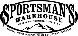 SPORTSMAN'S WAREHOUSE AMERICA'S PREMIER OUTFITTER HUNTING · FISHING · CAMPING · RELOADING · OUTERWEAR · FOOTWEAR logo