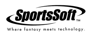 SPORTSSOFT WHERE FANTASY MEETS TECHNOLOGY. logo