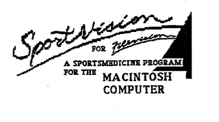 SPORTSVISION FOR FILEVISION A SPORTSMEDICINE PROGRAM FOR THE MACINTOSH COMPUTER logo