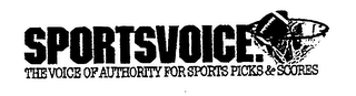 SPORTSVOICE.  THE VOICE OF AUTHORITY FOR SPORTS PICKS & SCORES logo