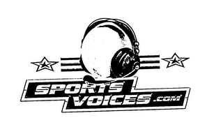 SPORTSVOICES.COM AND DESIGN logo