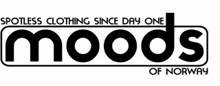 SPOTLESS CLOTHING SINCE DAY ONE MOODS OF NORWAY logo
