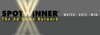 SPOTWINNER THE AD GAME NETWORK WATCH. VOTE. WIN. logo