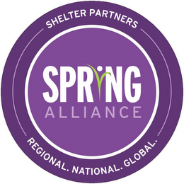 SPRING ALLIANCE SHELTER PARTNERS REGIONAL NATIONAL GLOBAL logo