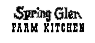 SPRING GLEN FARM KITCHEN logo