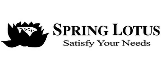 SPRING LOTUS SATISFY YOUR NEEDS logo