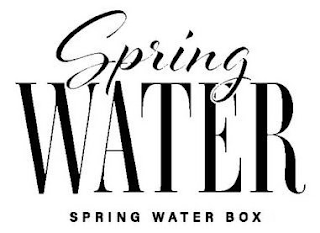 SPRING WATER SPRING WATER BOX logo