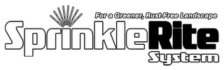 SPRINKLERITE SYSTEM FOR A GREENER, RUST-FREE LANDSCAPE logo