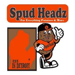 SPUD HEADZ FOR EVERYTHING POTATOES & MORE SH EST. IN DETROIT SPUD HEADZ logo