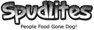SPUDLITES PEOPLE FOOD GONE DOG! logo