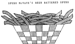 SPUDS MCVAYE'S BEER BATTERED SPUDS logo