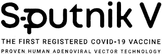 SPUTNIK V THE FIRST REGISTERED COVID-19 VACCINE PROVEN HUMAN ADENOVIRAL VECTOR TECHNOLOGY logo
