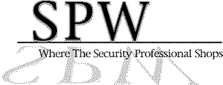 SPW WHERE THE SECURITY PROFESSIONAL SHOPS logo