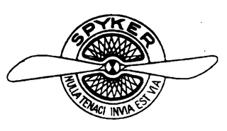 SPYKER NULLA TENACI INVIA EST VIA logo