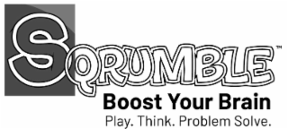 SQRUMBLE BOOST YOUR BRAIN PLAY. THINK. PROBLEM SOLVE. logo