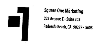 SQUARE ONE MARKETING 225 AVENUE I SUITE203 REDONDO BEACH, CA 90277 - 5608 logo