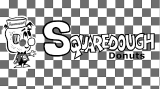 SQUAREDOUGH S SQUAREDOUGH DONUTS logo