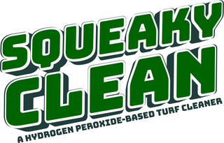 SQUEAKY CLEAN A HYDROGEN PEROXIDE-BASED TURF CLEANER logo