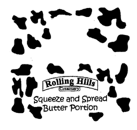 SQUEEZE AND SPREAD BUTTER PORTION ROLLING HILLS CREAMERY logo
