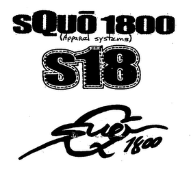 SQUO 1800 APPARAL SYSTEMS S18 SQUO 1800 logo
