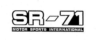 SR-71 MOTOR SPORTS INTERNATIONAL logo