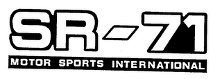 SR-71 MOTOR SPORTS INTERNATIONAL logo