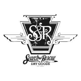S&R SEARCH + RESCUE DRYGOODS EST. MMXII logo