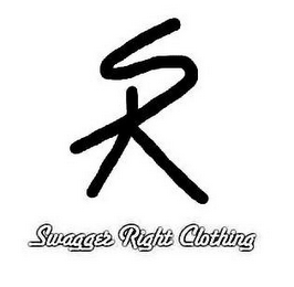 SR SWAGGER RIGHT CLOTHING logo