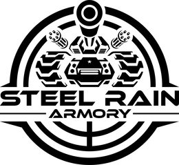 S.R.A. STEEL RAIN ARMORY logo