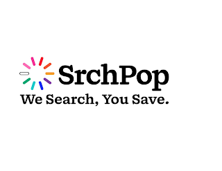 SRCHPOP WE SEARCH, YOU SAVE. logo