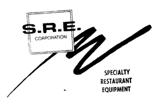 S.R.E. CORPORATION SPECIALTY RESTAURANT EQUIPMENT logo