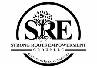 SRE STRONG ROOTS EMPOWERMENT GROUP LLC ELEVATE WITH COACH ARETHA logo