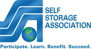 SSA SELF STORAGE ASSOCIATION PARTICIPATE. LEARN. BENEFIT. SUCCEED. logo