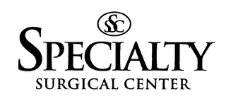 SSC SPECIALTY SURGICAL CENTER logo